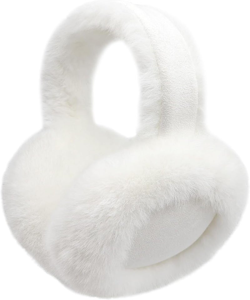 Kedofe Ear Muffs for Winter Women Foldable Fuzzy Cold Outdoor Earmuffs Soft Faux Furry Ear Warmers Covers - Image 1